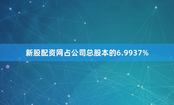 新股配资网占公司总股本的6.9937%