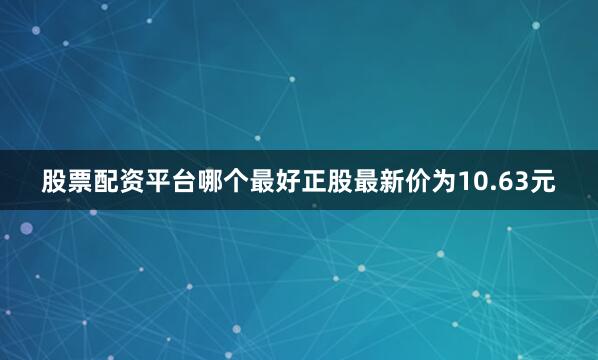 股票配资平台哪个最好正股最新价为10.63元